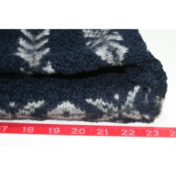 Nautica Mens XL Heavyweight Handknit Sweater Blue Gray Fisherman 3D-Knit - Picture 7 of 9